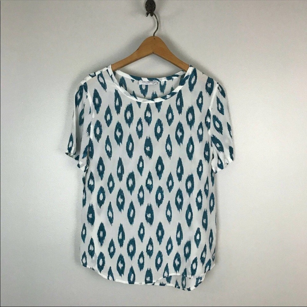 **SOLD** Equipment Riley 100% Silk Ikat Tee blouse